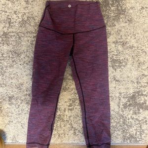 Purple cropped lulu leggings